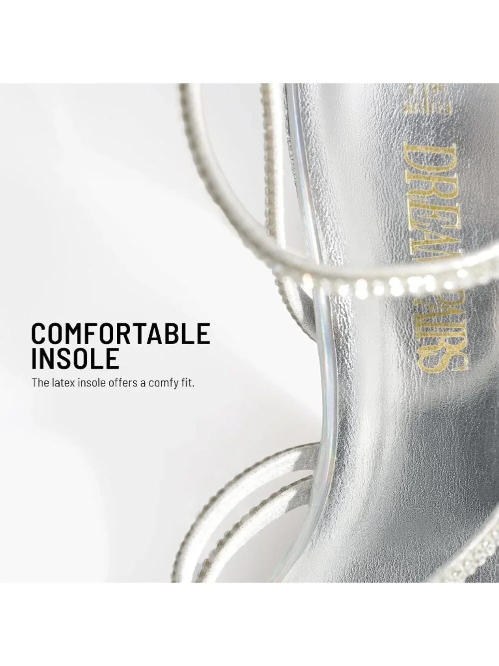 Dream Pairs Women's Silver Rhine Open Toe Sleek Straps Chunky Block Heel Sandals